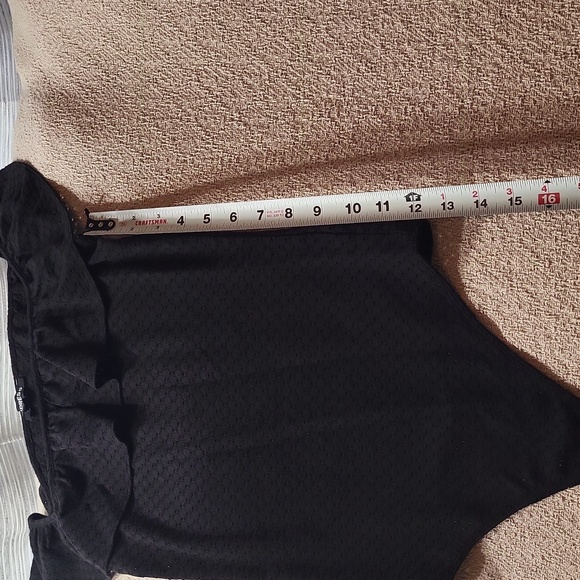 Express Eyelet Detail Ruffled Bodysuit, Size S - Picture 5 of 5